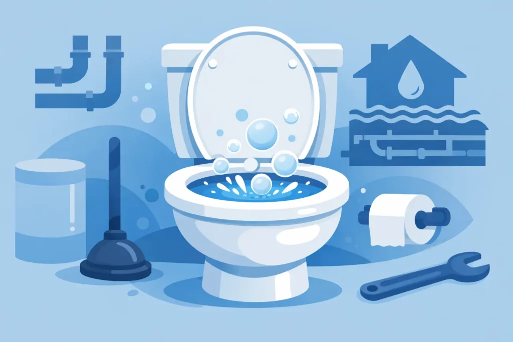 Why Does My Toilet Bubble? Causes and Next Steps